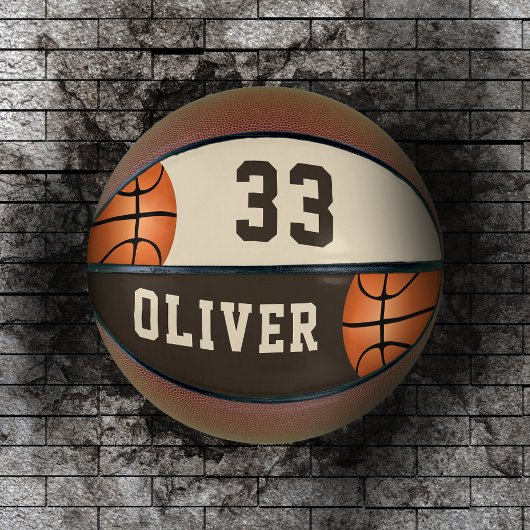Benutzerdefinierter Basketball mit Name und Nummer
