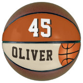 Benutzerdefinierter Basketball mit Name und Nummer (Vorderseite)