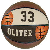 Benutzerdefinierter Basketball mit Name und Nummer (Vorderseite)