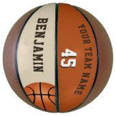 Benutzerdefinierter Basketball mit Teamname (Vertikal)