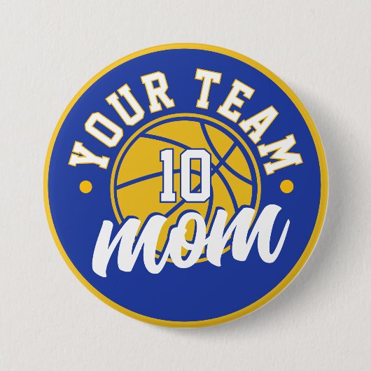 Benutzerdefinierter Basketball-Mom-Knopf Button (Vorderseite)