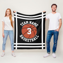 Benutzerdefinierter Basketball Teamname und Spiele Fleecedecke