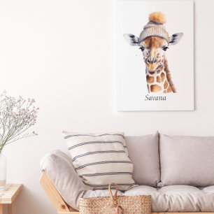 Benutzerdefinierter Beanie Bunch Giraffe Winterhut Poster