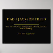 Benutzerdefinierter bearbeitbarer VATER-Tag-Gold Foliendrucke (Vorderseite)