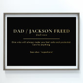 Benutzerdefinierter bearbeitbarer VATER-Tag-Gold Foliendrucke