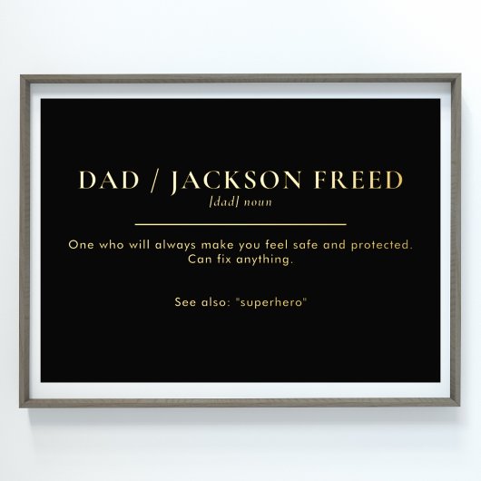 Benutzerdefinierter bearbeitbarer VATER-Tag-Gold Foliendrucke