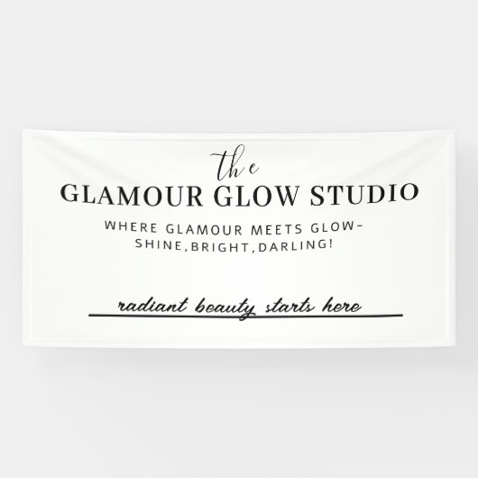 Benutzerdefinierter Beauty-Salon mit Tag-Zeile Banner (Horizontal)