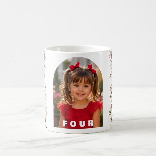 Benutzerdefinierter Becher Mädchen Alter 4 Kaffeetasse (Mittel)