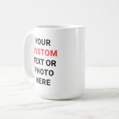 Benutzerdefinierter Becher | Text, Foto, Logo oder Kaffeetasse (Vorderseite Links)