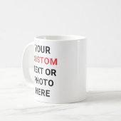Benutzerdefinierter Becher | Text, Foto, Logo oder Kaffeetasse (Vorderseite Links)