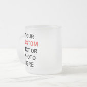 Benutzerdefinierter Becher | Text, Foto, Logo oder Mattglastasse (Vorderseite Links)