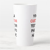 Benutzerdefinierter Becher | Text, Foto, Logo oder Milchtasse (Vorderseite)