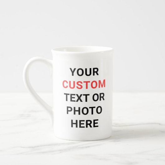 Benutzerdefinierter Becher | Text, Foto, Logo oder Porzellantasse (Links)