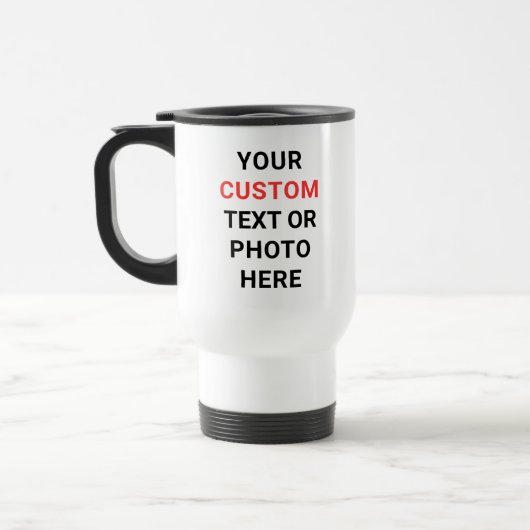 Benutzerdefinierter Becher | Text, Foto, Logo oder Reisebecher (Links)