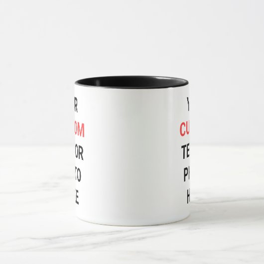 Benutzerdefinierter Becher | Text, Foto, Logo oder Tasse (Zentrum)