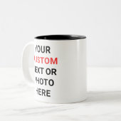 Benutzerdefinierter Becher | Text, Foto, Logo oder Zweifarbige Tasse (Vorderseite Links)