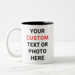 Benutzerdefinierter Becher | Text, Foto, Logo oder Zweifarbige Tasse