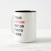 Benutzerdefinierter Becher | Text, Foto, Logo oder Zweifarbige Tasse (Vorderseite Links)