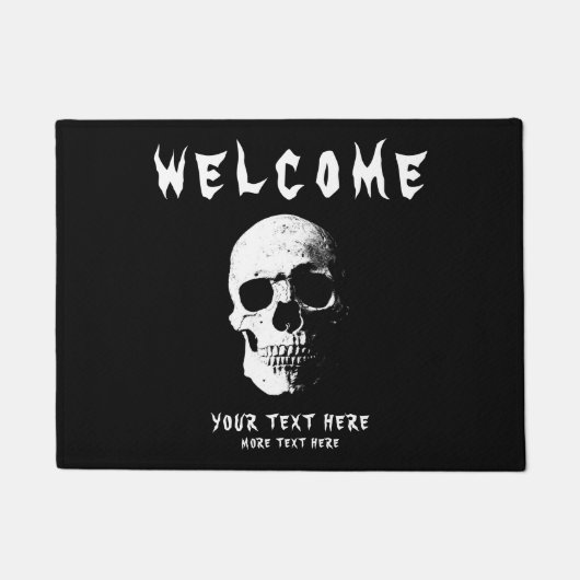 Benutzerdefinierter Begrüßungstext Beängstigend Fu Fußmatte (Vorderseite)