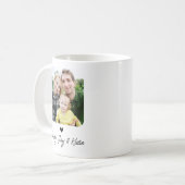 Benutzerdefinierter beidseitiger Name und Foto Kaffeetasse (Vorderseite Links)