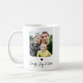 Benutzerdefinierter beidseitiger Name und Foto Kaffeetasse (Links)
