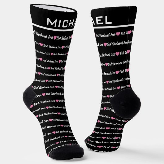 Benutzerdefinierter "Best Husband Ever"-Personalis Socken (Gewinkelt)