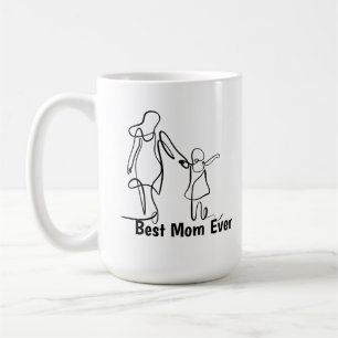 Benutzerdefinierter Best Mom Ever Zweifarben-Beche Kaffeetasse