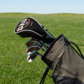 Benutzerdefinierter Best-Vater von Par Black Orang Golf Headcover (In SItu)