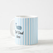 Benutzerdefinierter Beste-Daddy-Strand-Wal-Nautik- Kaffeetasse (Vorderseite Links)