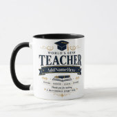 Benutzerdefinierter Beste-Lehrer-Geschenktasse Tasse (Links)