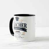 Benutzerdefinierter Beste-Lehrer-Geschenktasse Tasse (Vorderseite Links)
