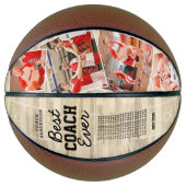 Benutzerdefinierter bester Coach je Foto Keepake Basketball (Vorderseite)