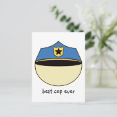 Benutzerdefinierter bester Polizist je Postkarte (Stehend Vorderseite)