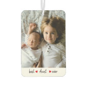 Benutzerdefinierter bester Tante je 2 Foto Autolufterfrischer (Rückseite)