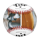 Benutzerdefinierter bester Vater je 2 Foto - Keepa Baseball (Vorderseite)