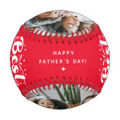 Benutzerdefinierter bester Vater je 2 Foto - Keepa Baseball (Rückseite)