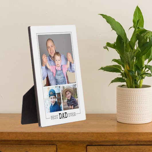 Benutzerdefinierter bester Vater je 3 Fotolack Wei Fotoplatte