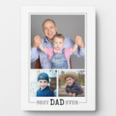 Benutzerdefinierter bester Vater je 3 Fotolack Wei Fotoplatte (Vorderseite)