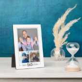 Benutzerdefinierter bester Vater je 3 Fotolack Wei Fotoplatte (Seite)