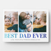 Benutzerdefinierter bester Vater je Fotomaterial Fotoplatte (Vorderseite)