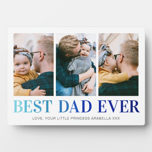 Benutzerdefinierter bester Vater je Fotomaterial Fotoplatte (Vorderseite)