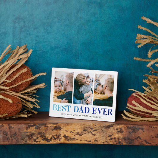 Benutzerdefinierter bester Vater je Fotomaterial Fotoplatte (Seite)