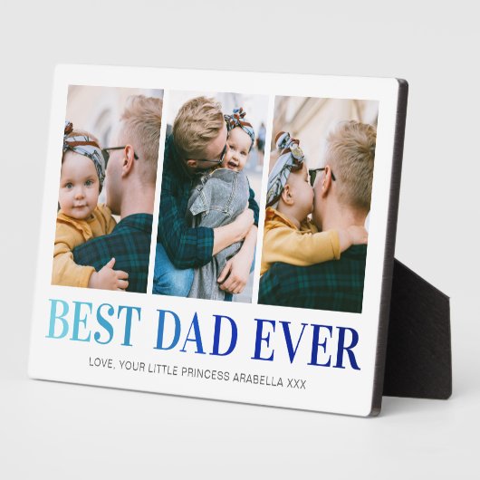 Benutzerdefinierter bester Vater je Fotomaterial Fotoplatte (Seite)