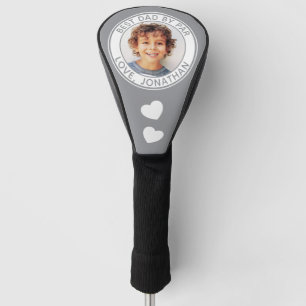 Benutzerdefinierter bester Vater je nach Par-Grau- Golf Headcover