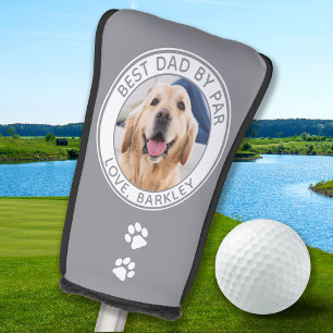 Benutzerdefinierter bester Vater je nach Par-Graue Golf Headcover