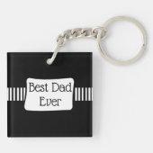 Benutzerdefinierter bester Vater je zweiseitige Sc Schlüsselanhänger (Rückseite)