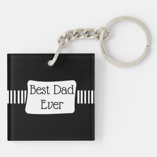 Benutzerdefinierter bester Vater je zweiseitige Sc Schlüsselanhänger (Rückseite)