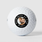 Benutzerdefinierter bester Vater nach Par-Foto Golfball (Vorderseite)
