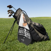 Benutzerdefinierter bester Vater nach Par-Foto Golfhandtuch (Gras)