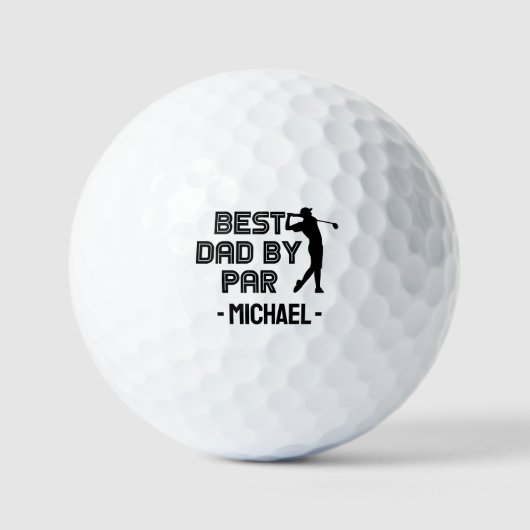 Benutzerdefinierter bester Vater nach Par Golfball (Vorderseite)